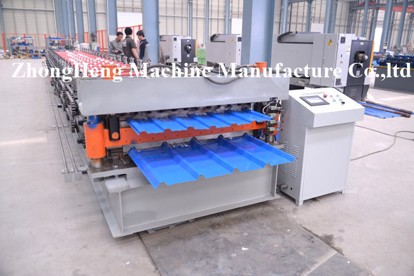 PPGI / GI Roofing Sheet Roll Forming Machine for 0.3mm thickness steel